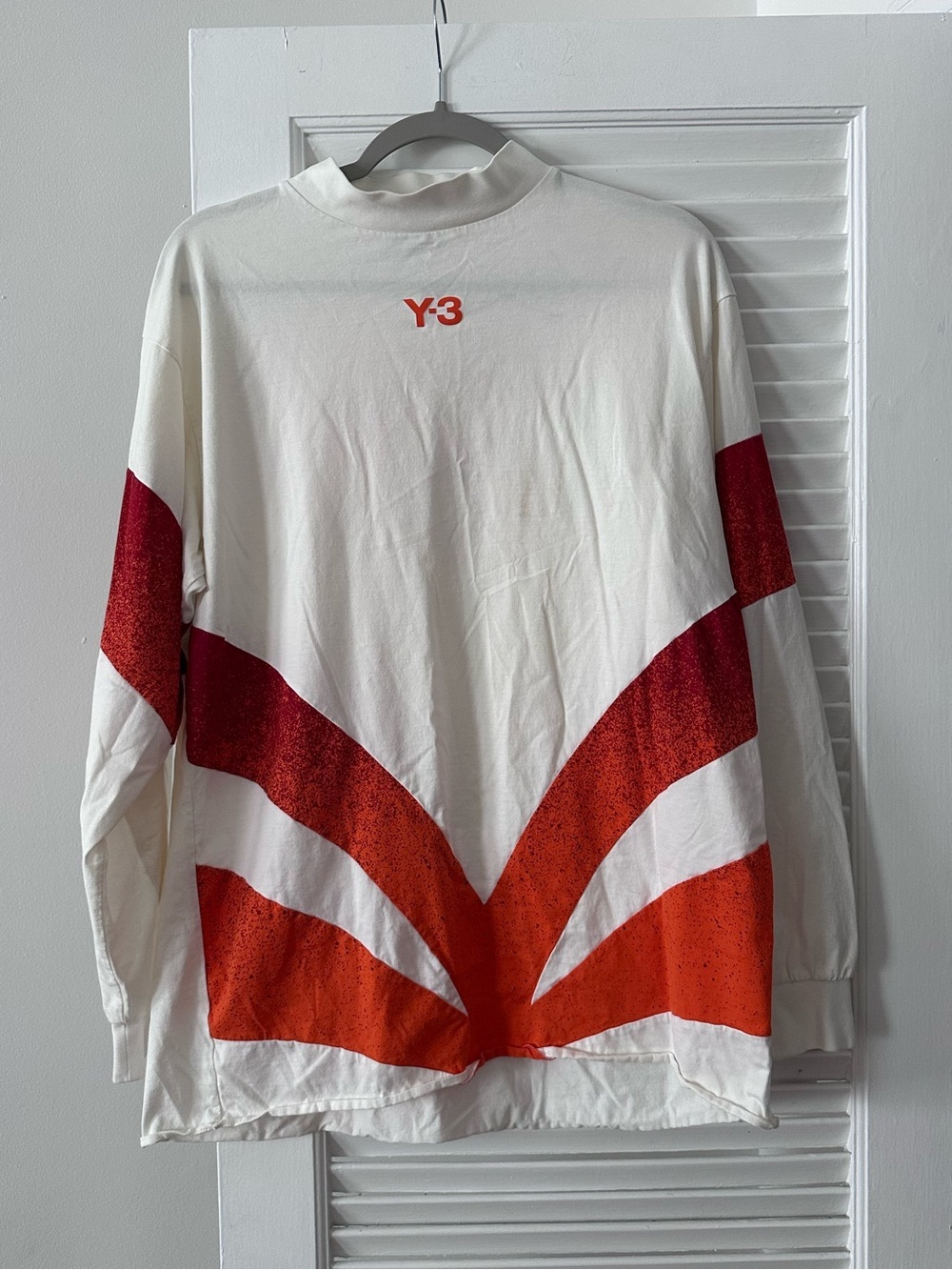 🏍️ Y-3 Adidas x Yohji Yamamoto Mock Neck Long Sleeve - SS20 - Small | orange